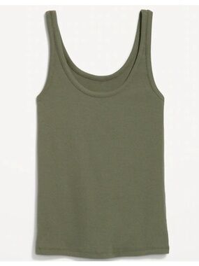 Old Navy Women’s Scoop neck Olive Green Ribbed Tank Top